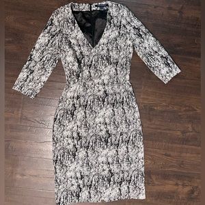 French Connection fitted long sleeve pencil dress | Size 10